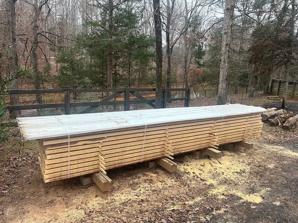 Air drying sawmill cut lumber